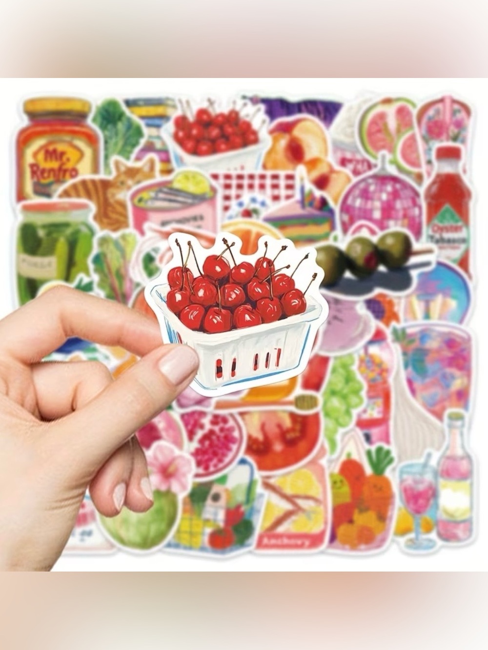 50 European Summer Aesthetic Stickers Coastal Market Scrapbook Pack - Picture 4 of 8